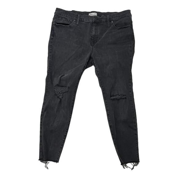 Madewell Petite 9" Mid-Rise Skinny Jeans in Black Sea 35P - Picture 2 of 8